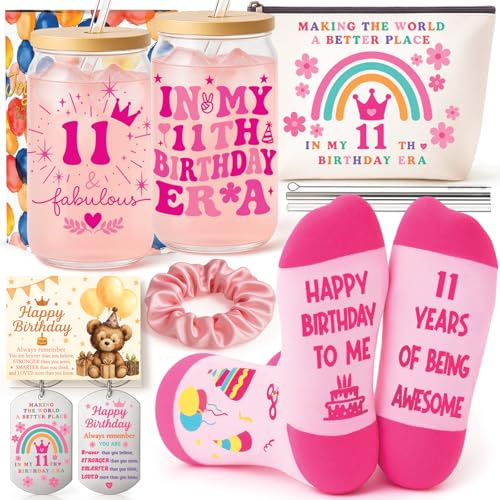 Joybble 11th Girls Birthday Presents, Birthday Girl Cool Presents for 11 Year Old Teen, 11th Decorations for Teen Girls, Best Gift for Daughter from Mum Dad, Gifts for Kids Age 11, with Greeting Card
