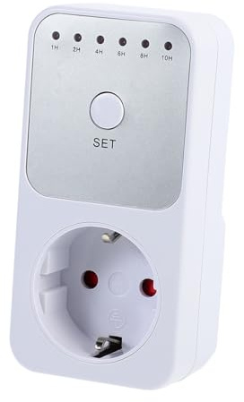 HONITANO Minuterie Prise Programmable Heures avec Arrêt Automatique Interrupteur Timer Sécurisé pour Appareils Électriques Installation Facile Compatible Acv Européen