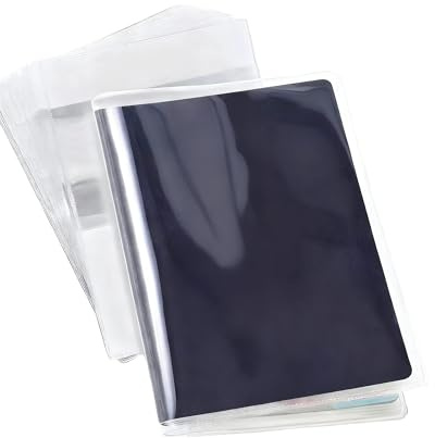Thapncow 10 Transparente Funda Pasaporte, Antiincrustante e Impermeable, Protector Pasaporte Transparente, para Pasaporte, Exposiciones, Tarjetas de Crédito y Carnés de Conducir