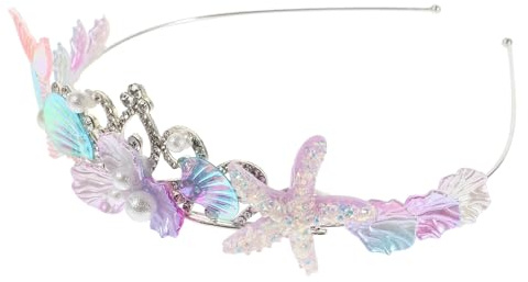 VICASKY Meerjungfrau Haarschmuck Muschel Stirnband Cosplay Party Kopfschmuck Mädchen Prinzessin Zubehör mit Glitzer und Funkelndem Design für Kostüme und Geburtstagsfeiern