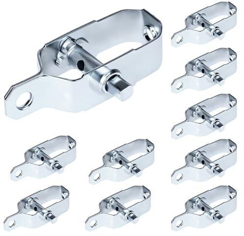 QWORK® 10 Stück 90mm Drahtspanner verzinkt für Maschendrahtzaun, Zaunspanner für Garten und Weidezaun, Silbrig