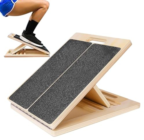 Banco inclinado para estiramiento de la pantorrilla, herramienta ajustable para estiramiento, soporte de 159 kg | Banco inclinado antideslizante – para adultos, hombres y mujeres, gimnasio, casa