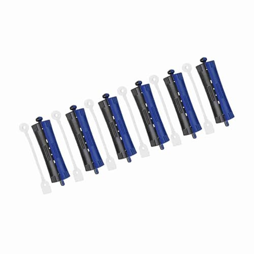 Generic Perm Rod Hair Rollers Wave Curlers for Perfect Styling Easy Hold Rubber Band 6Pcs Hairdressing Tool for Salon or Home Use ABS+Resin Random 3.7in Ideal for Curly Hair (Number 3(14 X 2.9 X 2cm