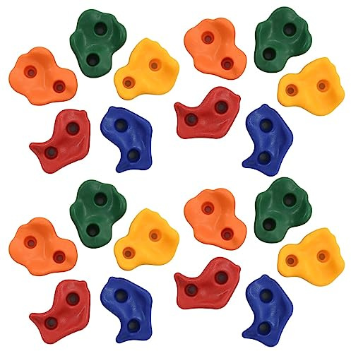 Mangloder Mehrfarbige Klettersteine 20 Stück für DIY Kletterwand Garten Kinder Jugendliche Kletteraktivität