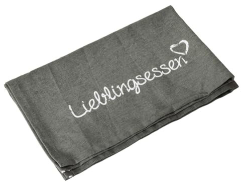 Out of the Blue 190327 - Geschirrtuch Lieblingsessen grau, ca. 40 x 60 cm, 100 Prozent Baumwolle