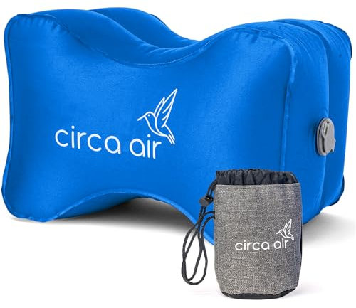 Circa Air Aufblasbares Kniekissen für Seitenschläfer - Orthopädische Kniekissen zum Schlafen, Ischiaslinderung, Rückenschmerzen, Beinschmerzen, Hüft- oder Gelenkschmerzen Wiegt nur 56 g, perfekt für