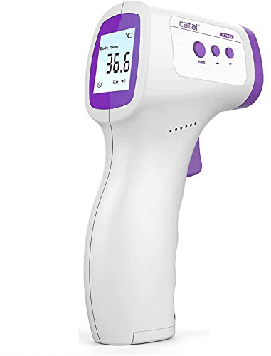 Catal IR Non Contact Infrared Body Thermometer Heat Gun CE Fast Measurement of Temperature Gun Readings with LCD Display Handheld Thermometer Temperature Meter Non-Contact Forehead Measuring