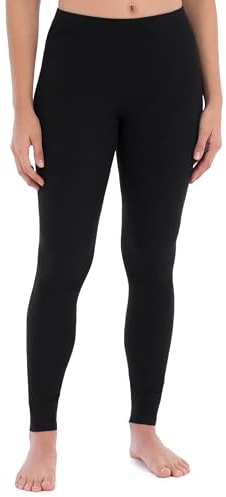 Fruit of the Loom Women's Micro Waffle Thermal Bottom, Medium, Black
