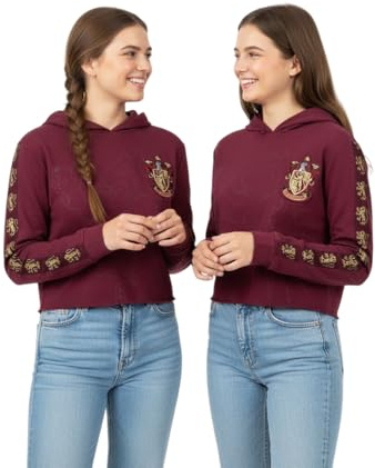 GWCC Harry-Potter-Lizenzprodukt für Damen/Mädchen, Gryffindor Haus, Tier, Cropped-Kapuzenpullover
