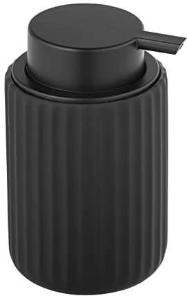 Wenko Dispensador de jabón Belluno Negro Cerámico