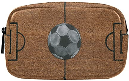 COZYhome Federmäppchen Sport Fußball Court Ball Bleistift Beutel Reißverschluss Schreibwaren Tasche für Mädchen Jungen Frauen Kosmetik Make-up Tasche mit Fächern