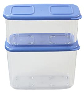 Tupperware Kühlschrank Clear Mates 715 ml + 460 ml Clear blau Frische-Turm Dose Behälter