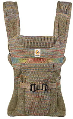 Ergobaby Aerloom Babytrage für Neugeborene bis zum Kleinkind, 3-Positionen Ergonomische Babybauchtrage Rückentrage Baby-Tragetasche aus Formaknit Material, Seagrass Green