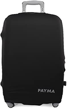 PAYMA - Elastisch Kofferhülle, Reisegepäck. Kofferschutzhülle Futter für Koffer. Spaß und originelle Designs. Beschichtung zum Schutz vor Kratzern und Flecken. Größe: Medium (M), Farbe: Schwarz