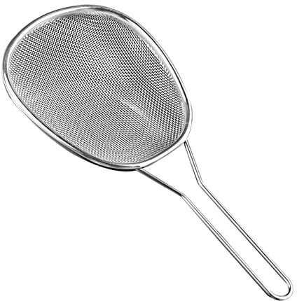 JISADER Coladores de malla gruesa/fina para cocina, colador de espagueti de pasta de acero inoxidable, malla de acero inoxidable, Malla fina