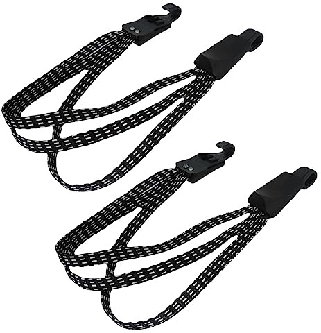 2 Pcs Elastic Bike Strap Adjustable Bungee Cords Bike Strap with Hooks Bungee Rack Luggage Strap for Bicycle and Motorcycles or Other Purposes