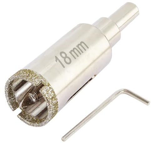 DaduoRi 18mm Diamond Hole Saw with Pilot Bit, 18mm Tile Hole Cutter with Center Drill Bit for Marble, Granite, Ceramics,Porcelain Tiles, Glass,Wet Use