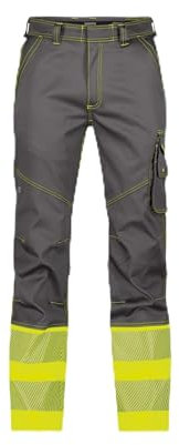DASSY® Princeton Stretch-Warnschutzbundhose - Größe 48 - ZEMENTGRAU/NEONGELB