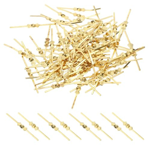 PATIKIL 30mm/1.18 Chandelier Bowtie Clips, 300Pcs Copper Chandelier Connectors Clips for Fastening Crystals Parts, Chandelier Replacements, Gold Tone