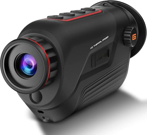 GOYOJO Thermal Imaging Monocular, 384x288(50Hz) @17μm Infrared Night Vision Detector with Long Battery Life, 15mm Focal Lens for Outdoor Night Vision Camera (15mm)