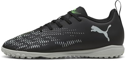 Puma - Future 8 Play TT JR, Zapatillas de fútbol Unisexo, Puma Black-Puma Silver-Fluo Green,