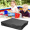 PERFETSELL Sandbox Cover 200x200cm Square Waterproof Sand Pit Dustproof Protection Sandpit Pool Cover Black Canopy with Drawstring