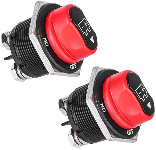 Behogan Commutateur De Batterie 2 Pièces 12V 24V 200A: Commutateur De Batterie Étanche pour Voiture, Camion, Bateau, Yacht (Noir)