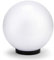 Globe de jardin, lampadaire d'extérieur 300 mm, douille E27, compatible LED, étanche IP44, sphère pour jardin, parcs, copropriétés, terrasses. Blanc