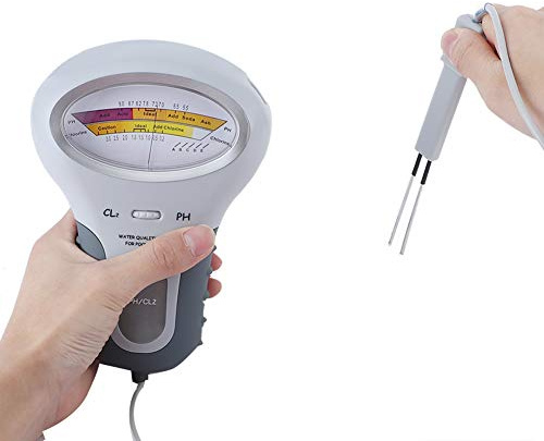 2in 1 Wasserqualitätstester, Plastik -PHCL2 -Tester mit Sonde Tragbarer Handtester für Elektronische Pool -Pool -Wassertester für Schwimmbad -Spa -Whirlpools