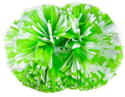 Pmnzdy Cheerleading Pompons Professionelle Wettkampf Pompons PE Material Tanzteam Accessoires Leichte Handle Cheerleader Pompons für Cheerleading Leistung Gymnastik Sportveranstaltungen Grün+Weiß