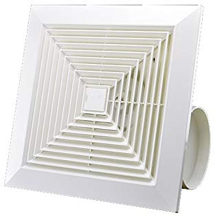 RWSXY Ventilatore di Scarico per Finestra Quadrata per Uso Domestico, Bagno, WC, Ventilazione silenziosa, Vetro