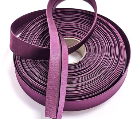 Satin- Schrägband vorgefalzt 40/20mm aubergine 10m