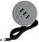 GAOFESA Presa a muro USB doppia da incasso 2 USB 1 tipo C 1.75 M cavo di tipo B connessione per tablet E lettori elettrodomestici presa di alimentazione con USB
