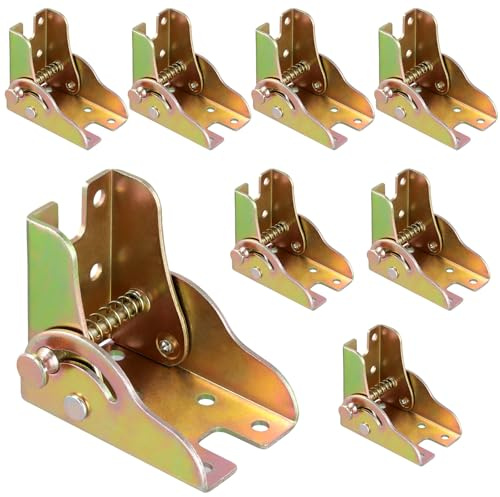 SYUTBOU Lot de 8 charnières pliantes autobloquantes 46x65x58mm - Charnières pliantes à 90° avec blocage - Pieds de table pliants - Support pour tables pliantes et meubles