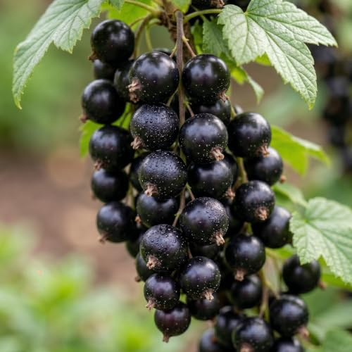 Svartt Vinbär Ben Nevis - 2 Plantor - Naturliga Växter från Holland - Vinterhärdiga Fleråriga Växter - Dekoration Trädgård, Krukor och Balkong - Inga Frön, Ej Konstgjord