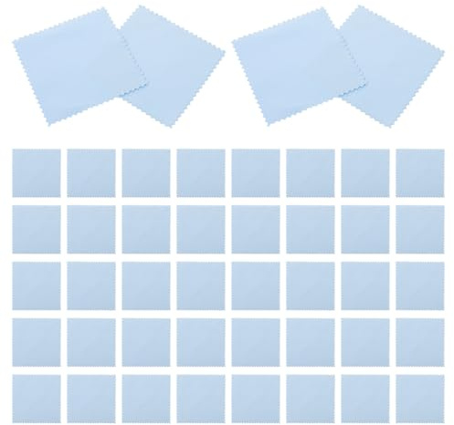Hemobllo 50 Paños Reutilizables para Pulir Plata para Joyas y Cubiertos, Opción Sostenible para Limpiar Joyería en Caja o Viaje