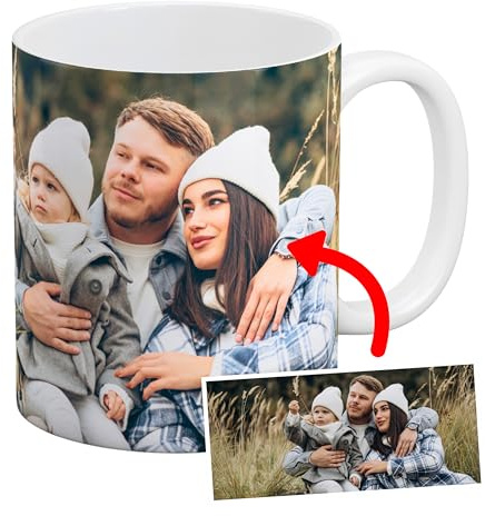 UNIKALIA Taza Personalizada Con Foto Y Texto - 350ml - Tazas Originales