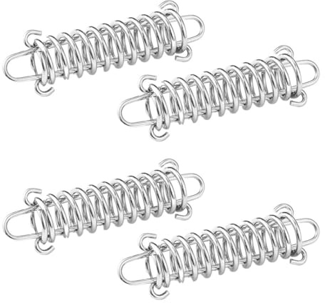 Abaodam 4 Pezzi Tenditori a Molla in Acciaio Inossidabile Resistenti alla Corrosione e all'Usura per Corda e Catena, per Tende da Campeggio e Ripari Esterni