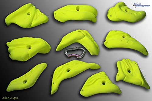 Move-it-Climbingholds - Alien Jugs L (Klettergriffe-Set), Farbe:schwarz