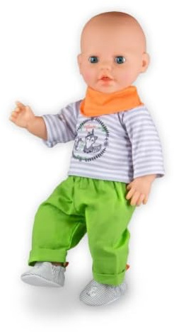 Heless 2915 - Bekleidungs-Set für Puppen im Foxy Design, 3 teilig mit Hose, Shirt und Halstuch, Größe 35 - 45 cm