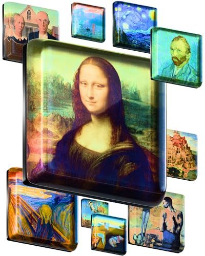 Glass Magnets for Refrigerator - Funny Fridge Magnets - Decorative Magnets for Whiteboard - Cute Locker Magnets for Boys and Girls - Refrigerator Magnets for Office and Kitchen - 10 PCs