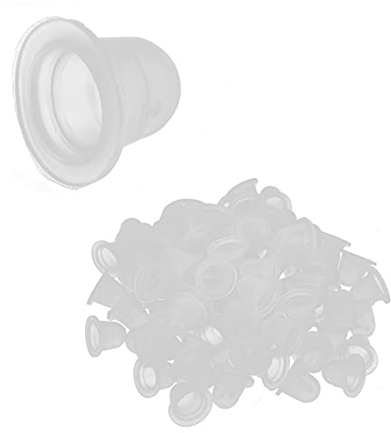Tattoo-Silikonbecher,Tattoo-Tintenbecher,Tattoo-Make-up-Pigmentbecher, 100pcs Einweg-Pigmentbecher für Augenbrauen-Tattoo, Lippenbleiche und Eyeliner(L)