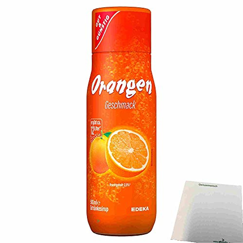 Gut & Günstig Orange Getränkesirup (500ml Flasche) + usy Block