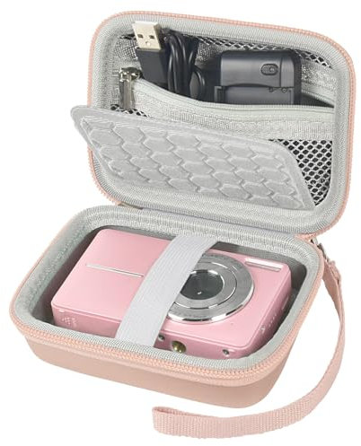 Digitalkameratasche für VOXPAN/für DPFIHRGO Digitalkamera, 8X Digital Zoom HD Digitalkamera Fotoapparat 21 MP 1080P HD 2,7 Zoll Foto Kompaktkamera, nur kleine Aufbewahrungsbox (Roségold)