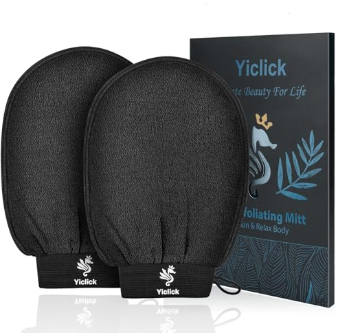 Koreanische Peeling-Handschuhe - 2 Stück, Peelinghandschuh für Bad - Peeling Handschuh Körperpeeling - abgestorbene Haut Entferner für Damen und Herren - exfoliating glove, peeling, body scrub