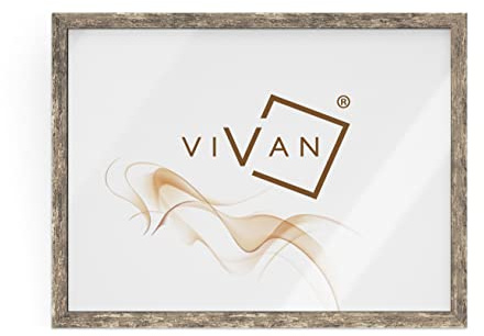 Cornice per Poster in Legno con PLEXIGLASS E Retro, Argento Ossidato, Formato Immagine A3