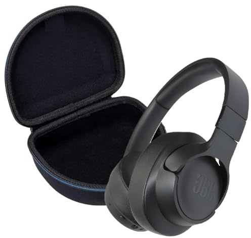 JBL Tune 710BT - Wireless Bluetooth Headphones Bundle with Deluxe CCI Carrying Case (Black)