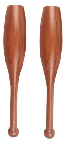 Wooden Indian Club Bell,Macebell,große Größe wiegt ca. 1,12 kg (Paar),für Körperformung,umfassendes körperliches Training, Gesamtlänge 45 cm.
