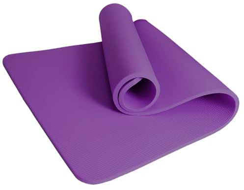 HUHJYUGE Yoga Matte mit Tragegurt, Hautfreundlich und rutschfest Gymnastikmatte, Dick 15mm Fitnessmatte, Pilates Matte für Gym, Workout und Yoga, Sportmatte für Zuhause (C 185x80x1.5cm)
