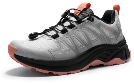 NORTIV 8 Scarpe da Trekking da Donna Stivali da Montagna Trekking Caccia Sneakers Antiscivolo Leggero Esterno Traspirante Leggero,Size 40.5,Grigio Rosa,SNHS242W